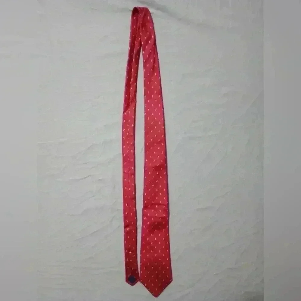 Royal Knight Red Tie 100% Silk Italy Long Dressy Classy Preppy Church Date Night
